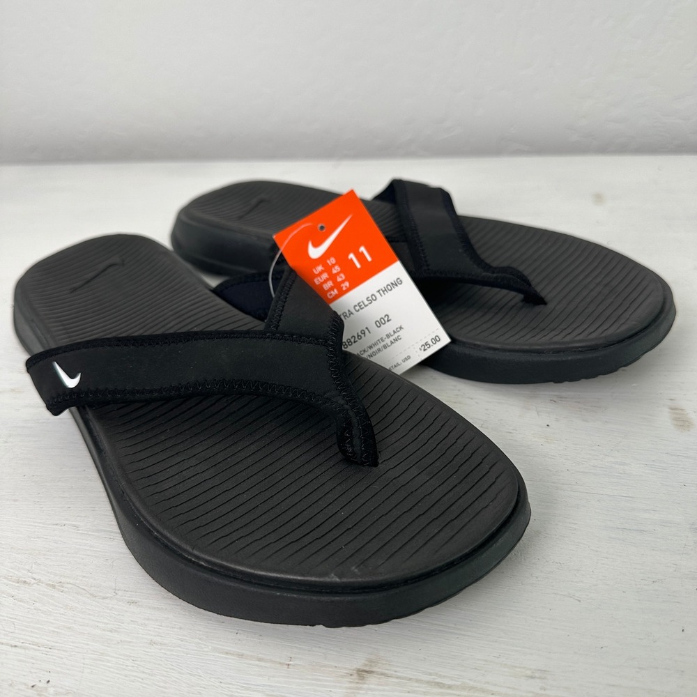 Nike Sandals Mens 11 Ultra Celso Thong Black Attribute